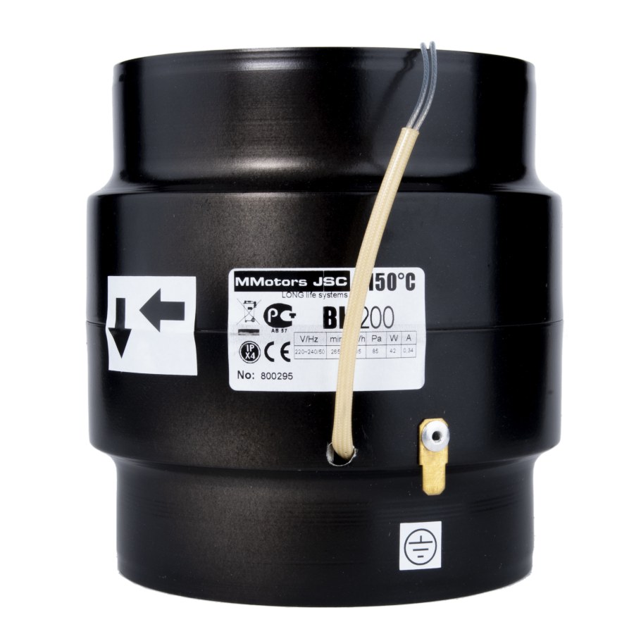 Высокотемпературный канальный вентилятор mmotors JSC ВК 200