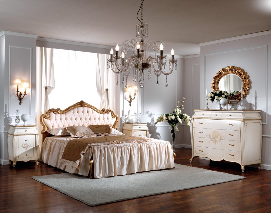 Интерьер итальянского классического стиля в спальне