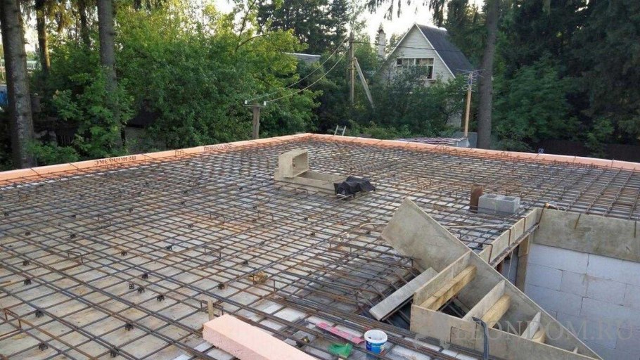 Отбортовка плиты перекрытия монолит