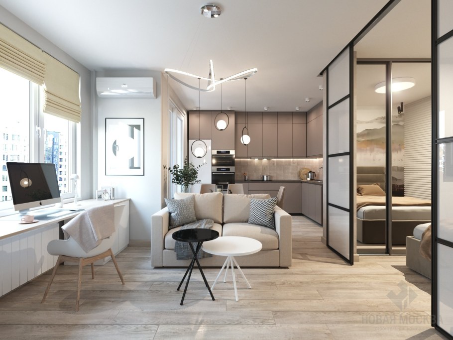 Интерьер однушки 40