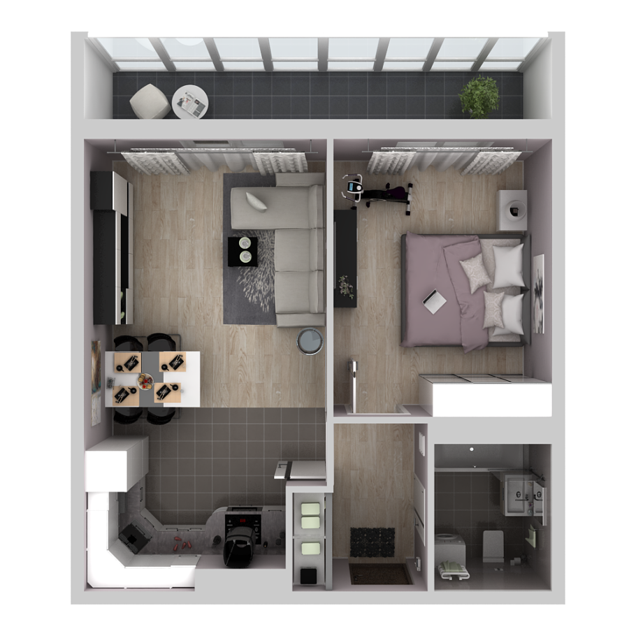 Евродвушка планировка 43 кв