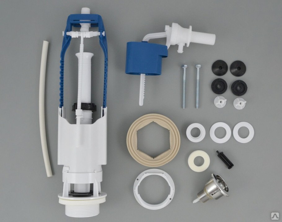 Арматура уклад аб 105.56.14.0 кнопочная, боковая подводка, белая кнопка