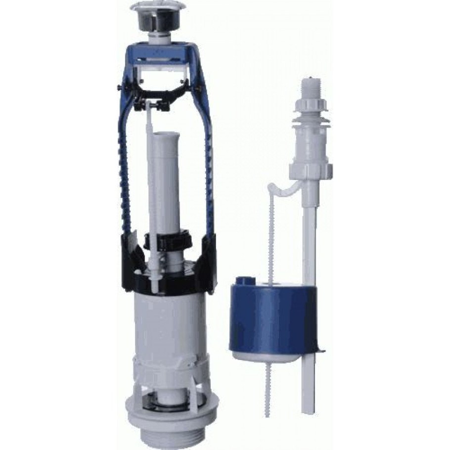 Арматура аб-105.57.14.3(69.57.14.3) ниж/подв. Хром/кнопка