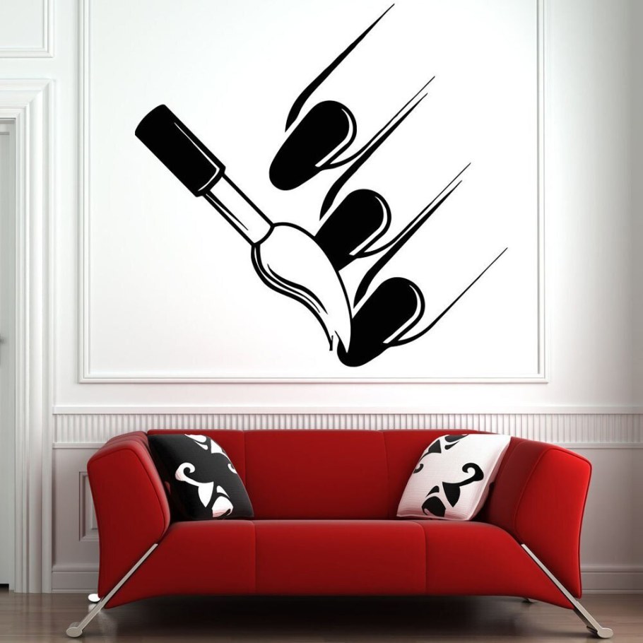 Наклейка на стену маникюр