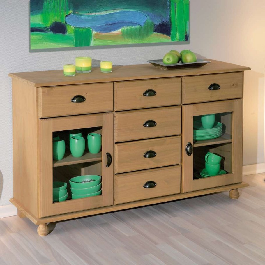 Комод для кухни зеленый