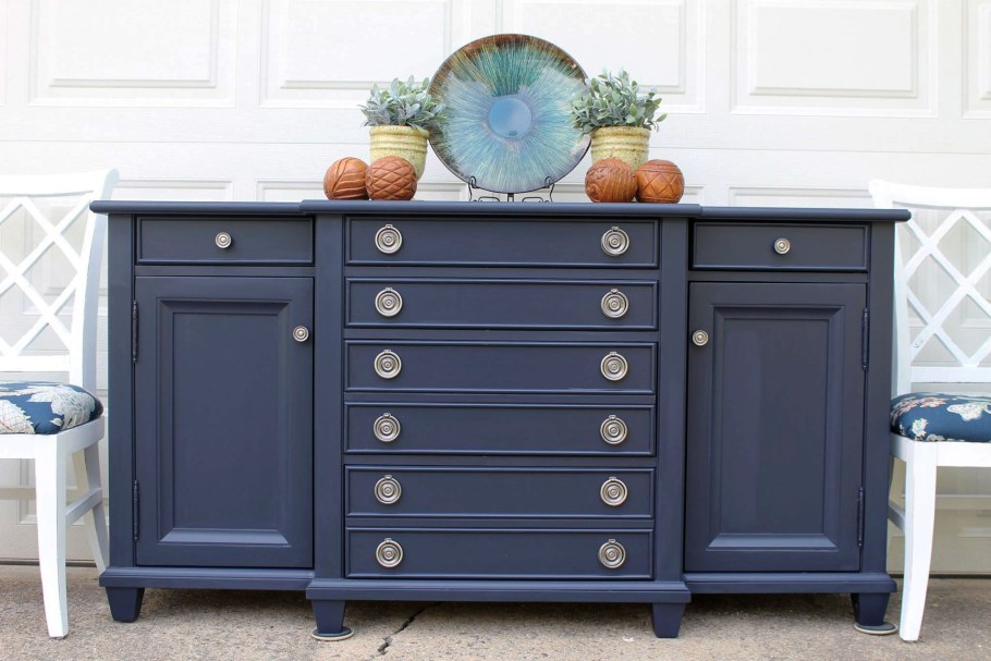 Синий комод-буфет