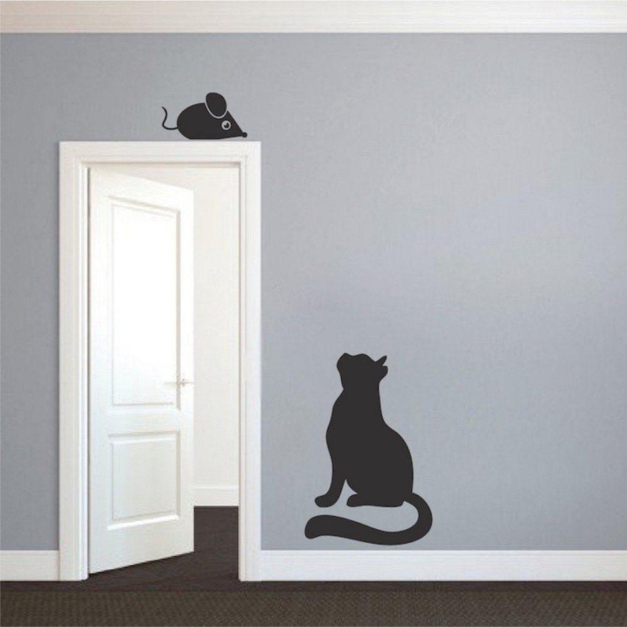 Интерьерные наклейки на стену с кошками