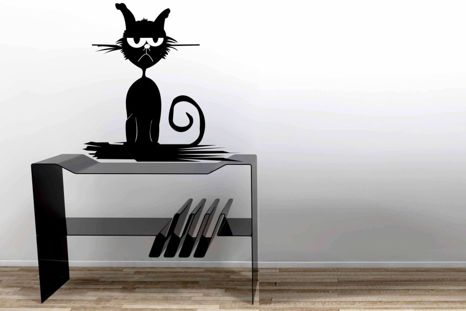 Наклейка интерьерная, кот
