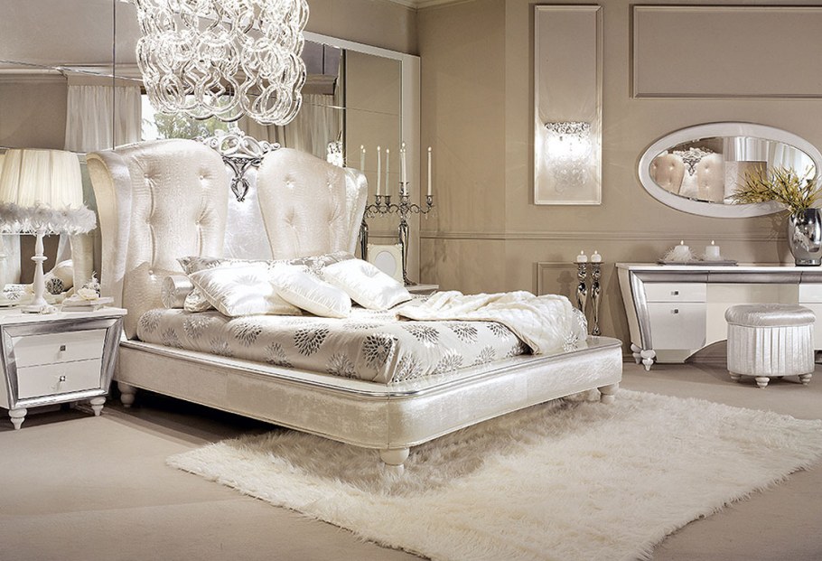 Роскошная белая спальня