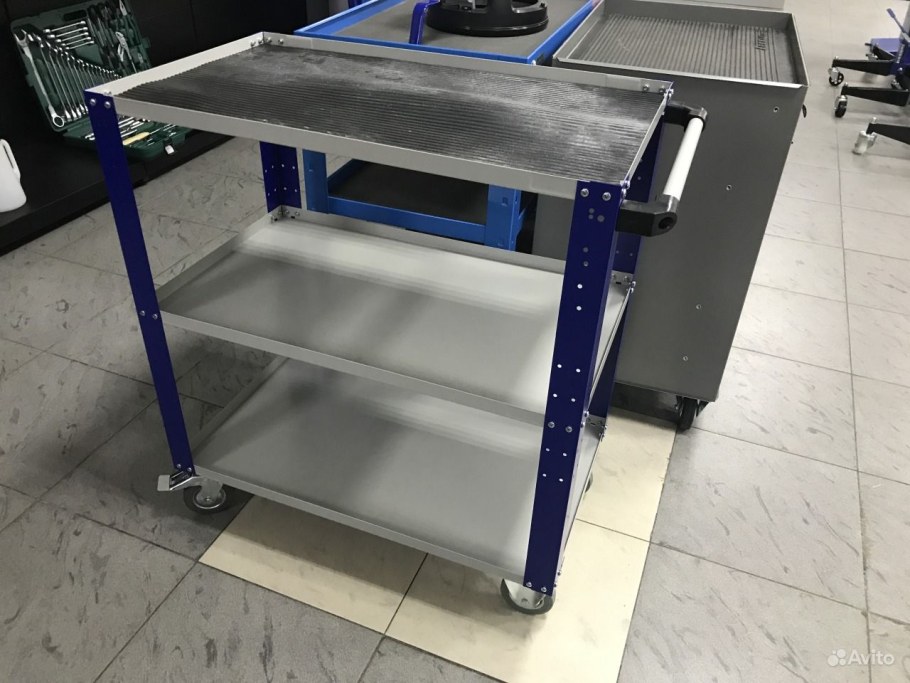 Тележка инструментальная Практик WDS-0 (3 полки, 820х450х870 мм)