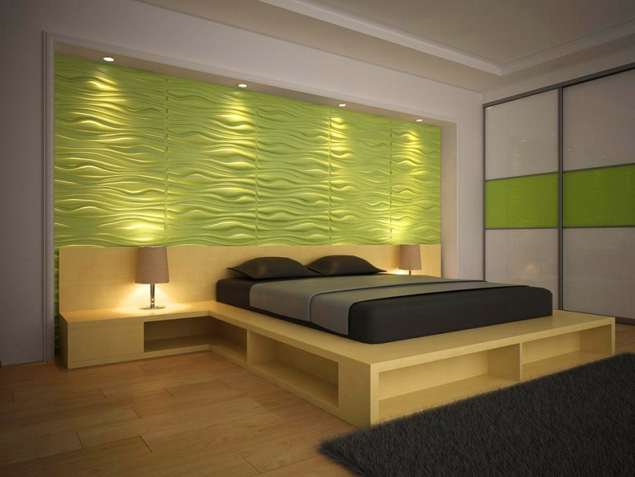 Отделка стен с подсветкой