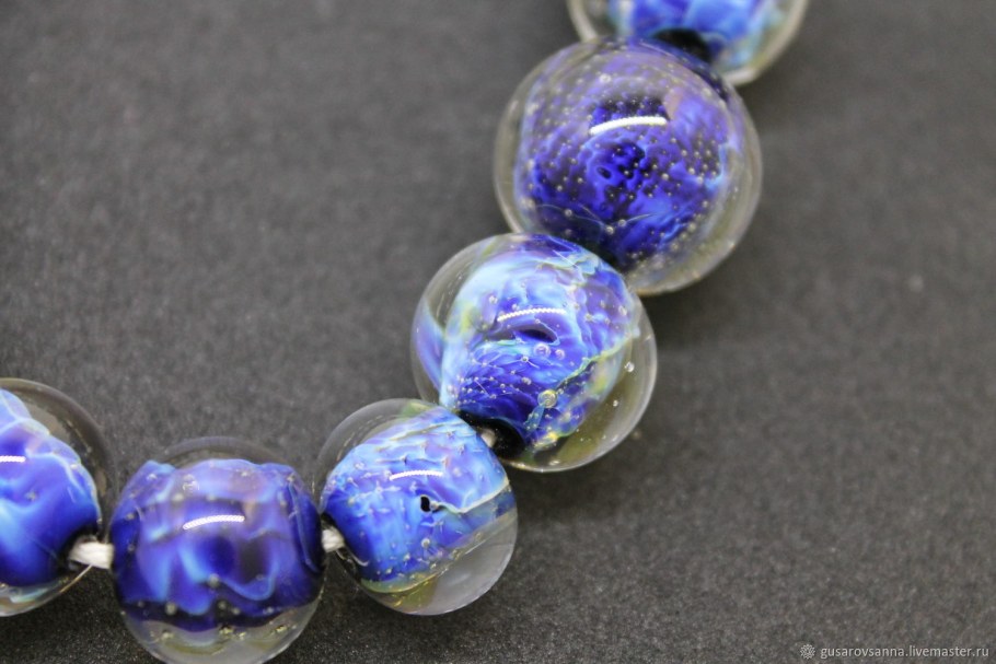 Листья, стеклянные Бусины лэмпворк