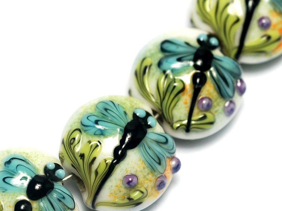 Брошь тыква лэмпворк