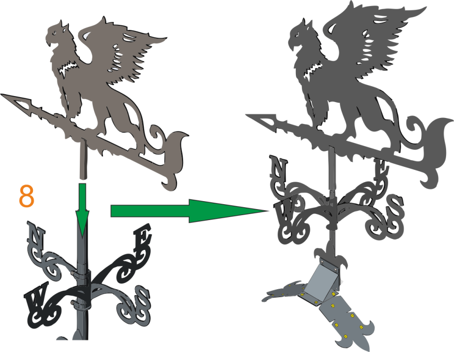 Конструкция флюгера чертежи