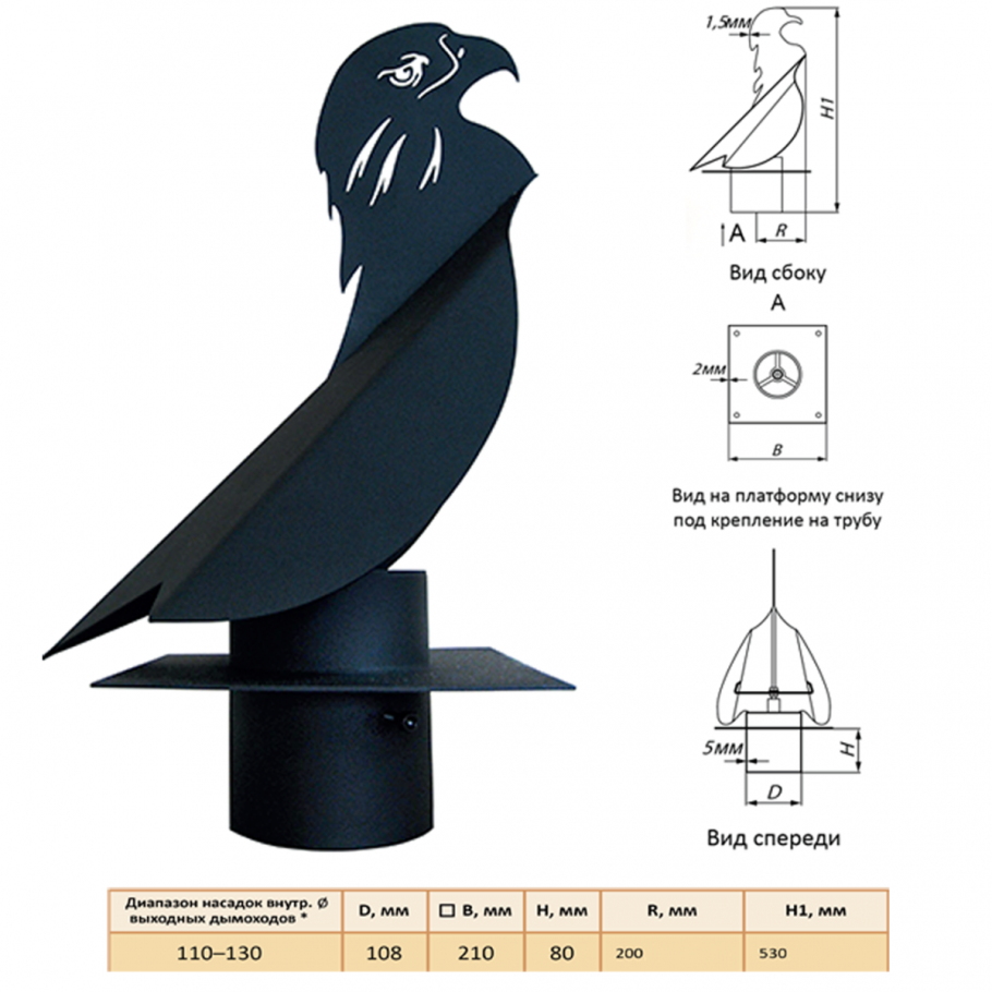 Дефлектор-флюгер d200 Darco