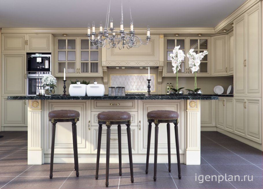 Кухня в стиле Лувр