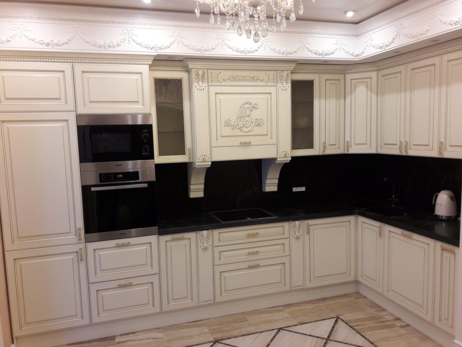 Кухня крашенный МДФ С патиной