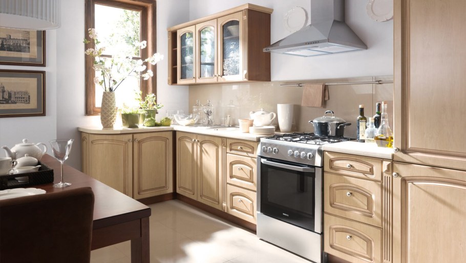 Кухня каштан светлый