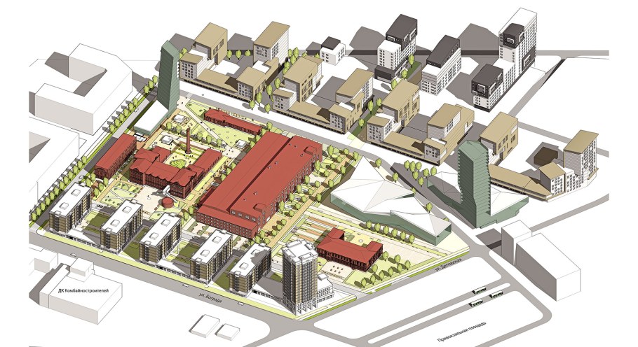 Проект застройки комбайнового завода Красноярск