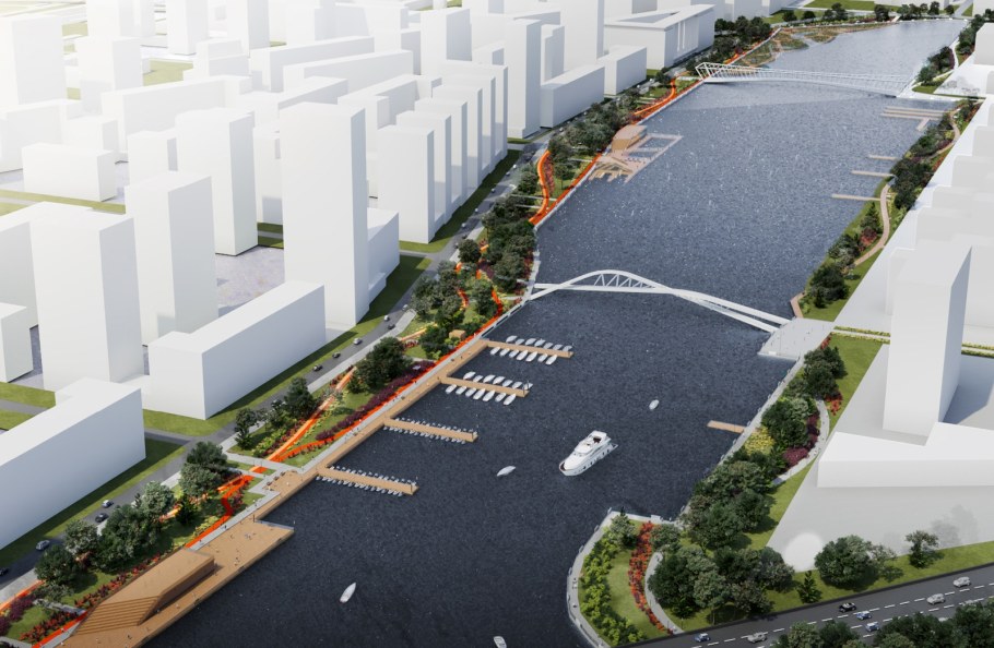 Набережная марка Шагала в Москве