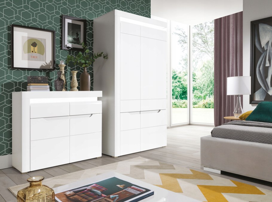 Комод Ирма белый глянец