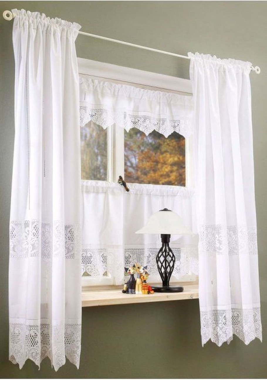 Деревенские кружевные занавески