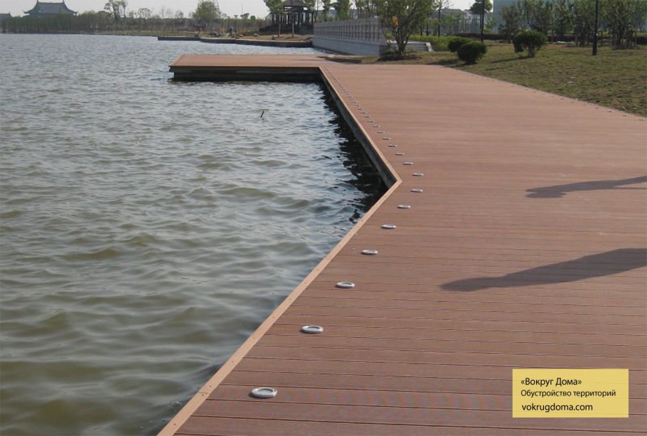 Террасная доска ДПК на пирсе