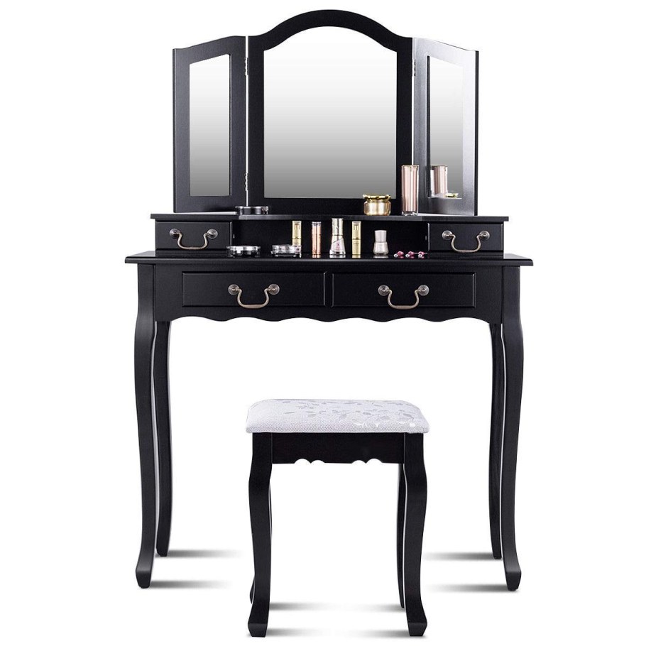 Туалетный столик с трельяжем Blues черный