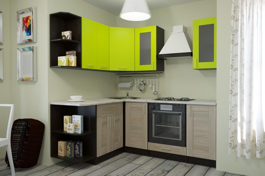 Кухонный гарнитур "Алиса 9" венге/лайм