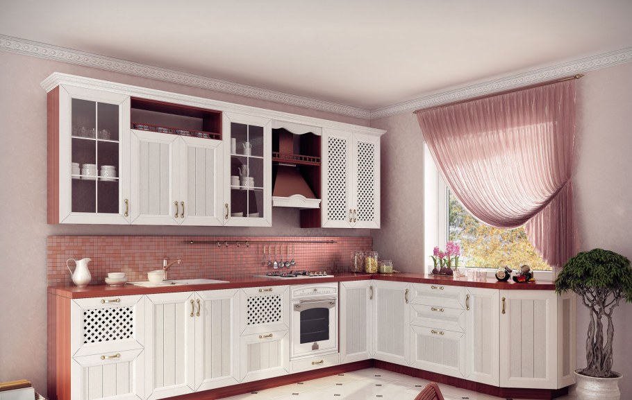 Модульная кухня Кантри ясень светлый