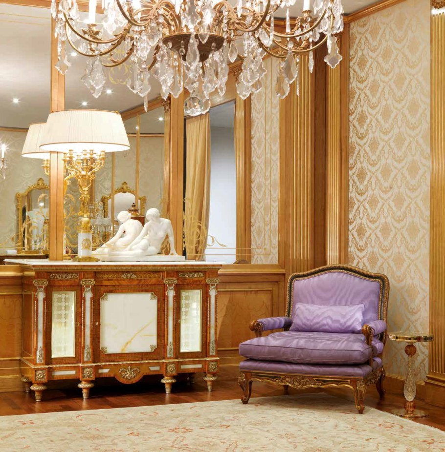 Итальянская мебель класса Люкс пурпурное кресло