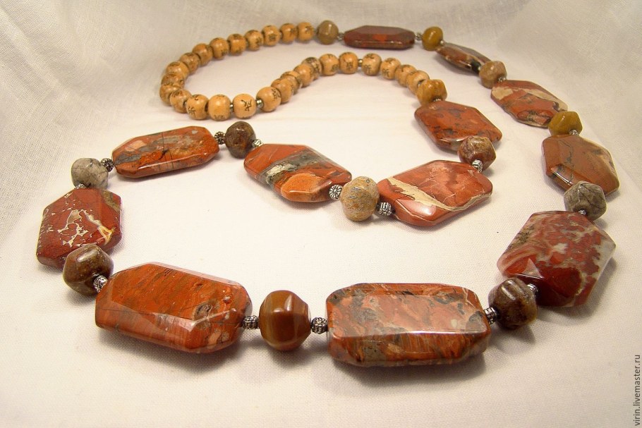 Бусы из яшмы 146-yho