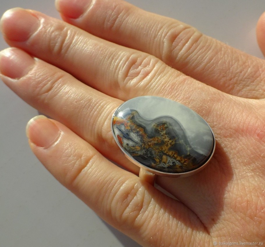 Кольцо с яшмой