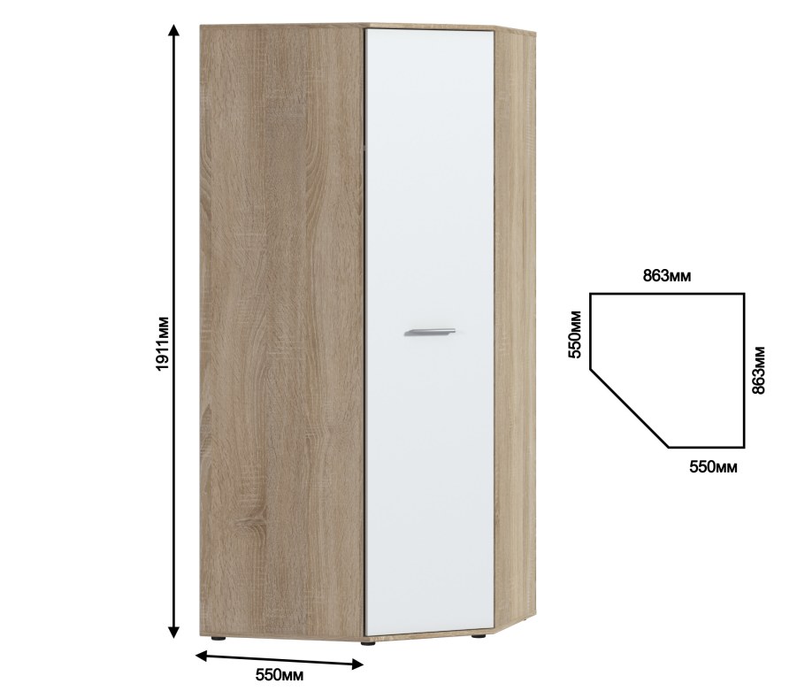 Мамбо сб-2678 шкаф угловой