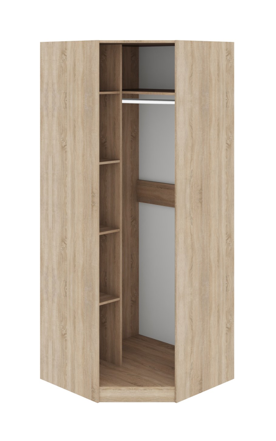 Шкаф Ларго дуб сонома белый глянец