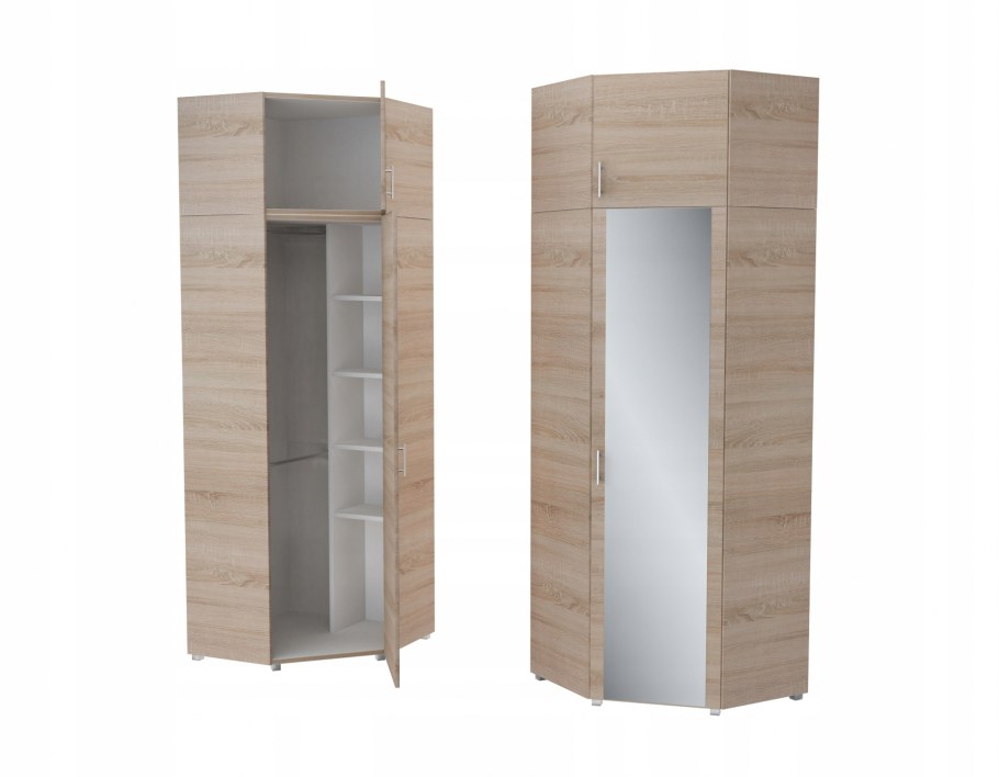 Угловой шкаф сонома с зеркалом 80*80
