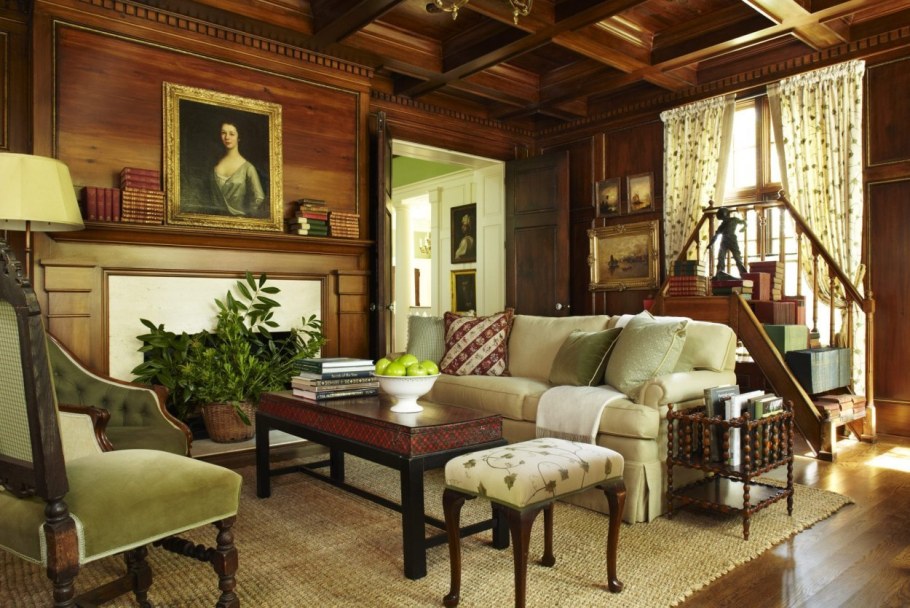 Декор в английском стиле в загородном доме