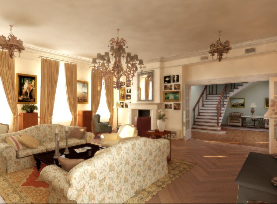 Загородный дом интерьер в стиле английская классика