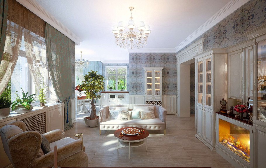 Интерьер загородного коттеджа в английском и классическом стиле