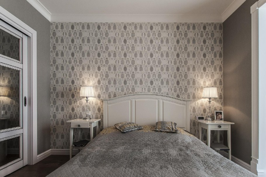 Спальня обои американский стиль