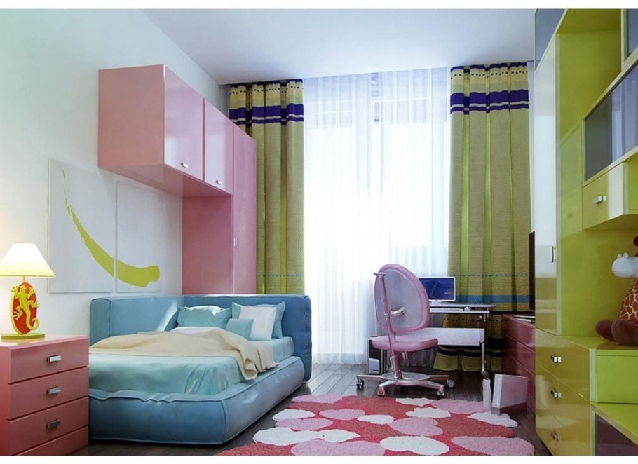 Комната на мальчика и девочку школьники