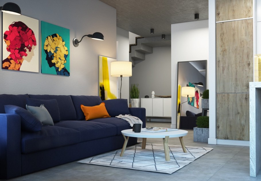 Яркие акценты в интерьере