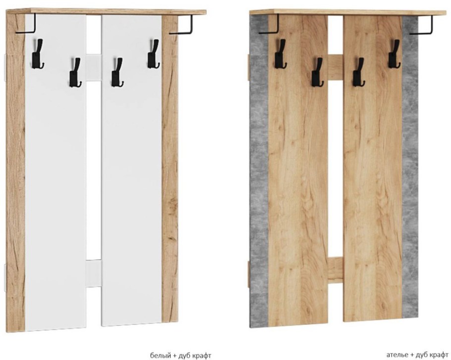 Вешалка дуб крафт золотой