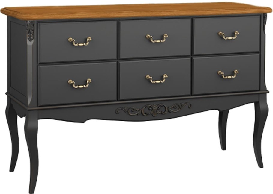 Комод черный французский Прованс
