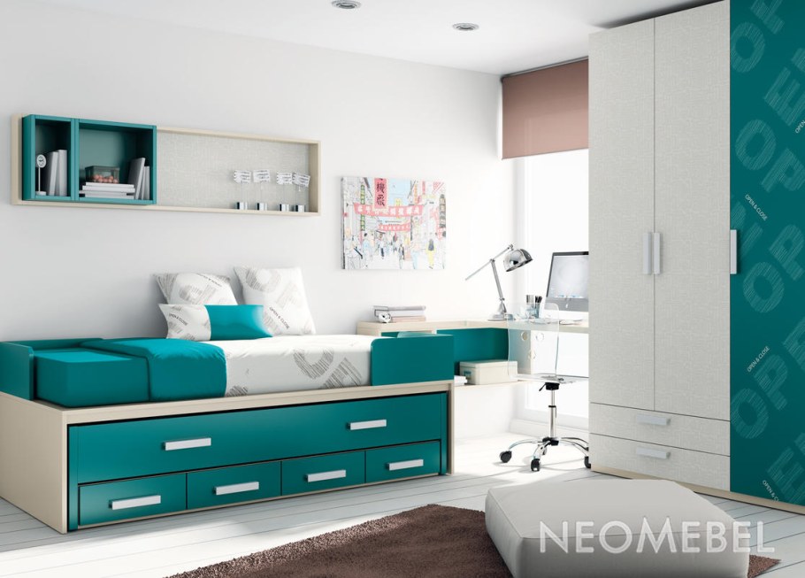 Мебель для подростковая бирюза