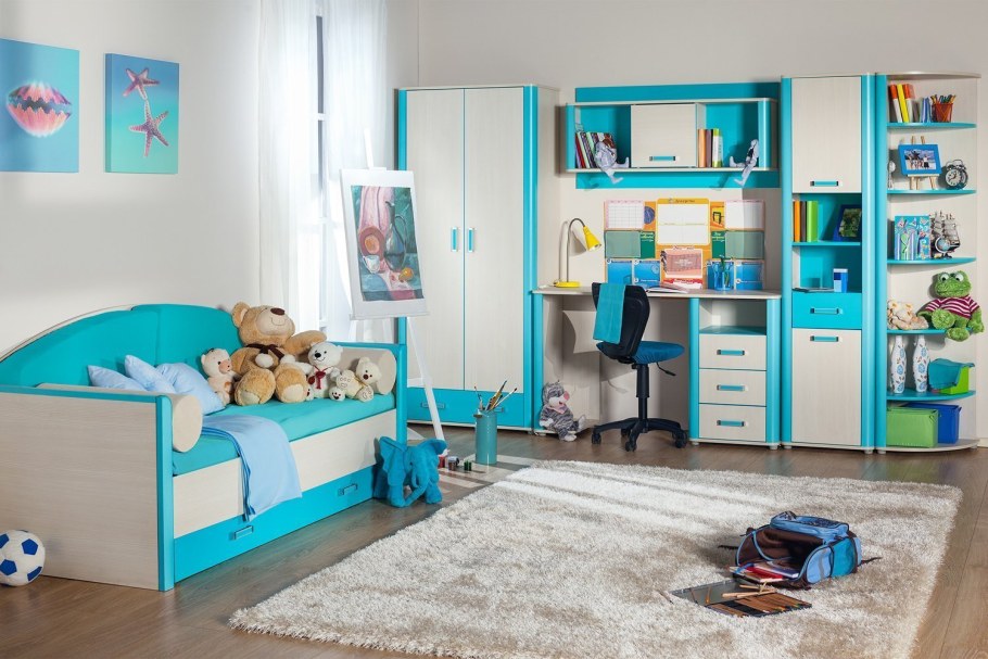 Детская бирюзовая мебель