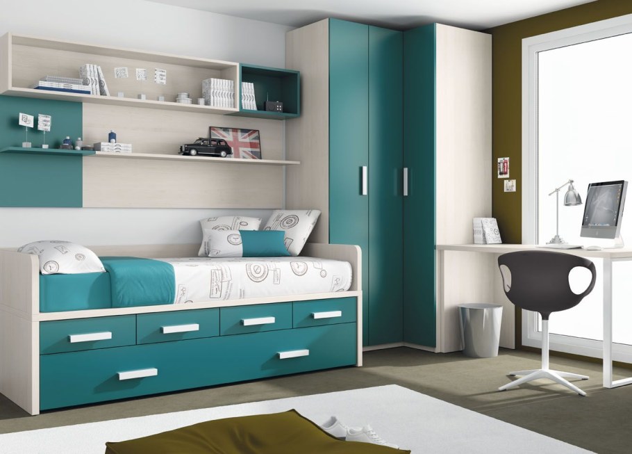 Мебель для подростка бирюзовый