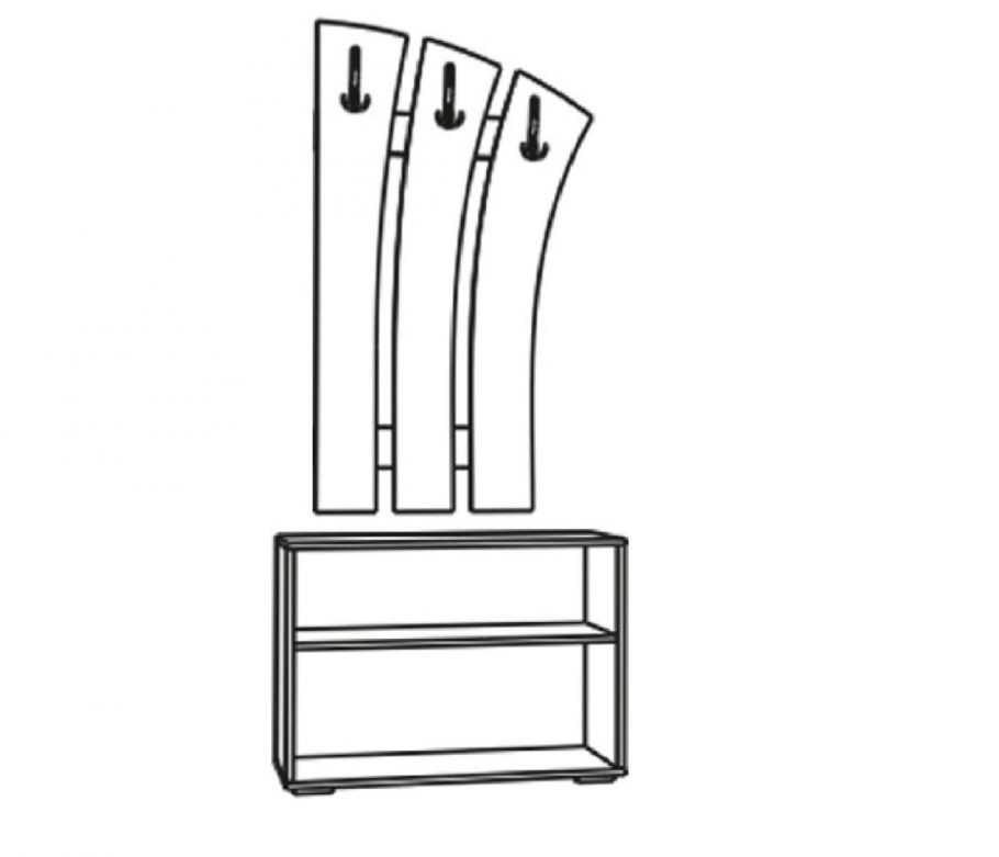Рисунок тумбочки в комнате открытая