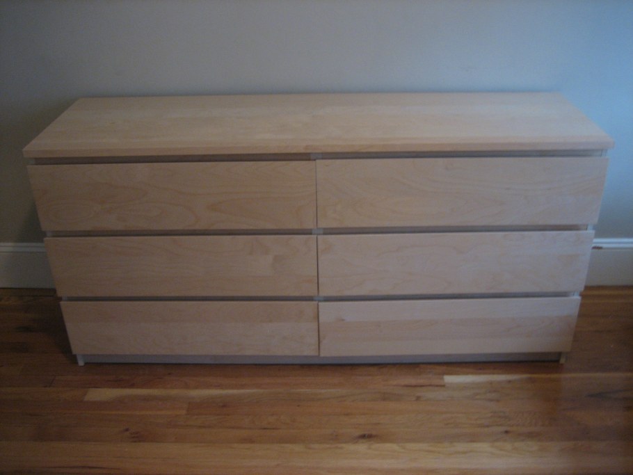 Икеа комод МАЛЬМ беленый дуб