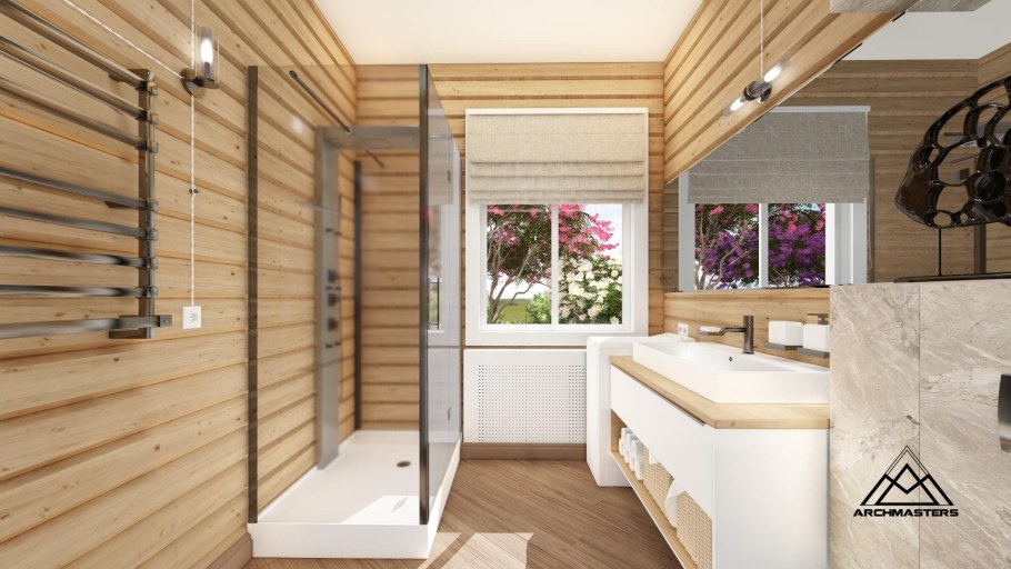 Имитация бруса в интерьере